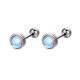 thumbnail image 1 of Pendientes de tornillo de piedra lunar de amor Pendientes de moda elegantes de nicho para mujer Pendientes de diseño simple y de alta gama, 1 of 6
