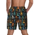 thumbnail image 2 of Lsque Mens Swim Trunks Colorful Guitar Pattern - Bathing Suit Compression Liner - Beach Swim Shorts Swimwear - (S-3XL) - Stretch Quick Dry -Medium, 2 of 9