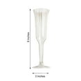 thumbnail image 3 of Efavormart 12 Pack - 6 oz - Plastic Champagne Flutes Disposable - Clear-Gold - Flared Design - Detachable Clear Base for Weddings, Birthdays, Parties, Receptions, Banquets, Baby Showers, 3 of 9