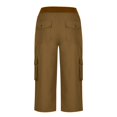 thumbnail image 3 of Mohiass Capri Pants for Women,Women's Pants Lightweight Hiking Cargo Pockets Casual Travel Cropped Cotton Pants with Pockets Brown XL, 3 of 4