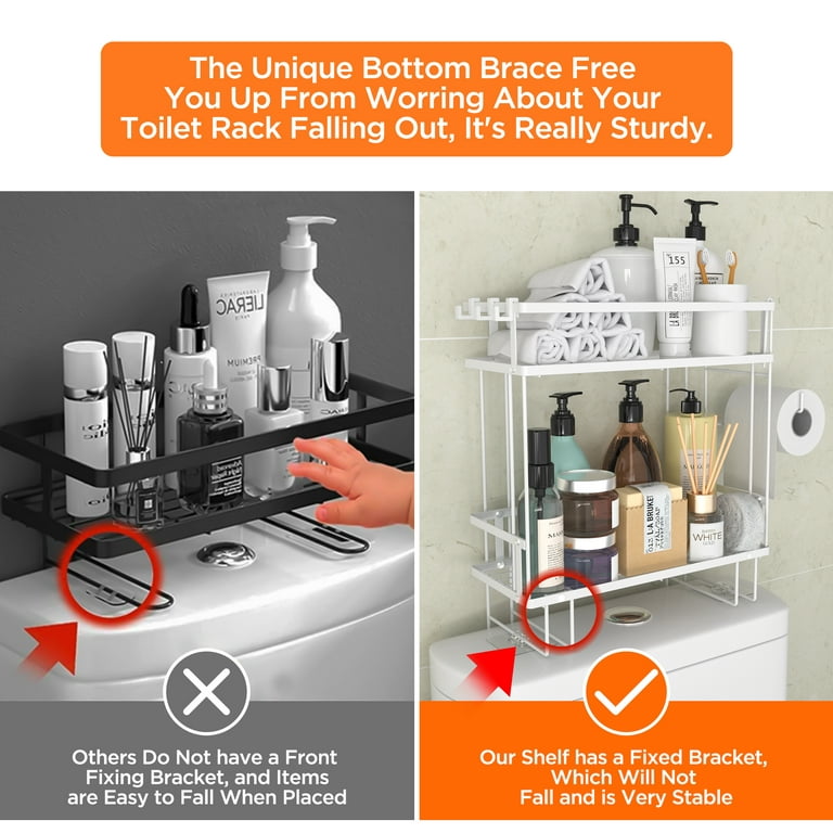 No Drilling Tripod Toilet Corner Shelf Bathroom Self Adhesive Bathroom  Shelves Wall Mounted Storage For Bathroom Kitchen 