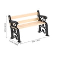 thumbnail image 2 of OUNONA 3Pcs Decorative Mini Chair Miniature Garden Bench Iron Black Photography, 2 of 6