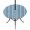 Sky Blue, White, Cyan, variant on Round Outdoor Tablecloth with Umbrella Hole and Zipper, Sky Blue Stripes Tablecloth with Elastic Waterproof, Farmhouse Vertical Striped Vintage Patio Table Covers for 31" - 35" Picnic Pool Tables