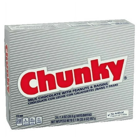Chunky Milk Chocolate Candy Bars, Bulk 1.4 Ounce Pack of 24