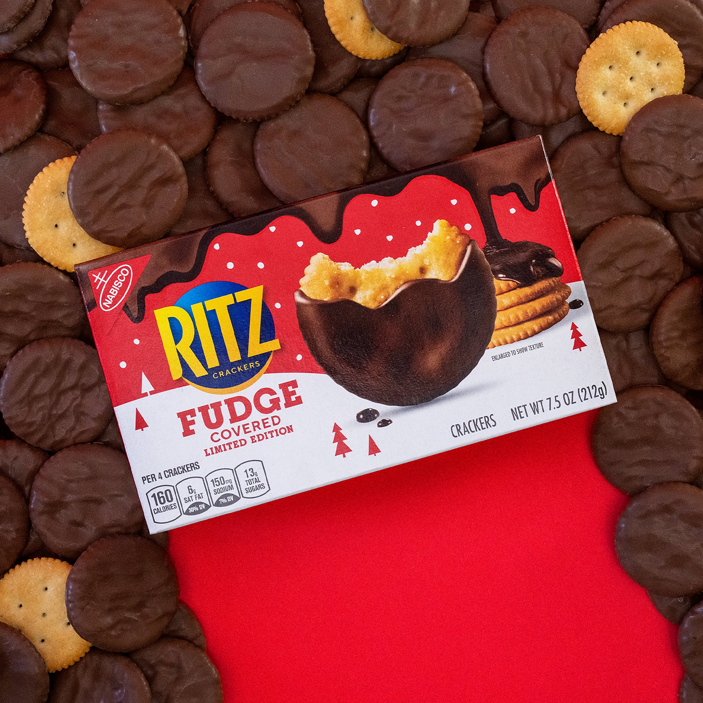 RITZ Christmas Food Snacks - Fudge Covered Holiday Crackers