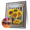 thumbnail image 2 of Diamond Drill Sunflower Bouquet 5D Kits de pintura DIY Decoración redonda completa (G1043) Hugtrwg Para estrenar, 2 of 9