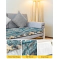 thumbnail image 4 of Blue Jellyfish Coastal Couch Cushion Covers Stretch, Washable Sofa Seat Covers Individual Seat Cushion Sofa Slipcovers Summer Beach Nautical Starfish Coral Couch Cover Furniture Protector L-1PCS, 4 of 7