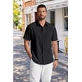 thumbnail image 5 of COOFANDY Mens Short Sleeve Dress Shirt Non Iron Stretch Button Down Shirt Business Casual Comfort Soft, 5 of 6