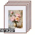 thumbnail image 1 of 4pcs Photo Frame Set in Natural, Dark Brown & Black - Contemporary Wall Art for Home and Office Decor, Rectangular Wooden Frames for Posters and Collages, 1 of 6