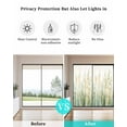 thumbnail image 4 of Window Privacy Film Spring Green Leaf Stained Glass Window Film Decorative Sun Block Window Cover Botanical Watercolor Plant Window Clings Static Adhesive Sticker for Bathroom 19.6"x39.3", 4 of 7