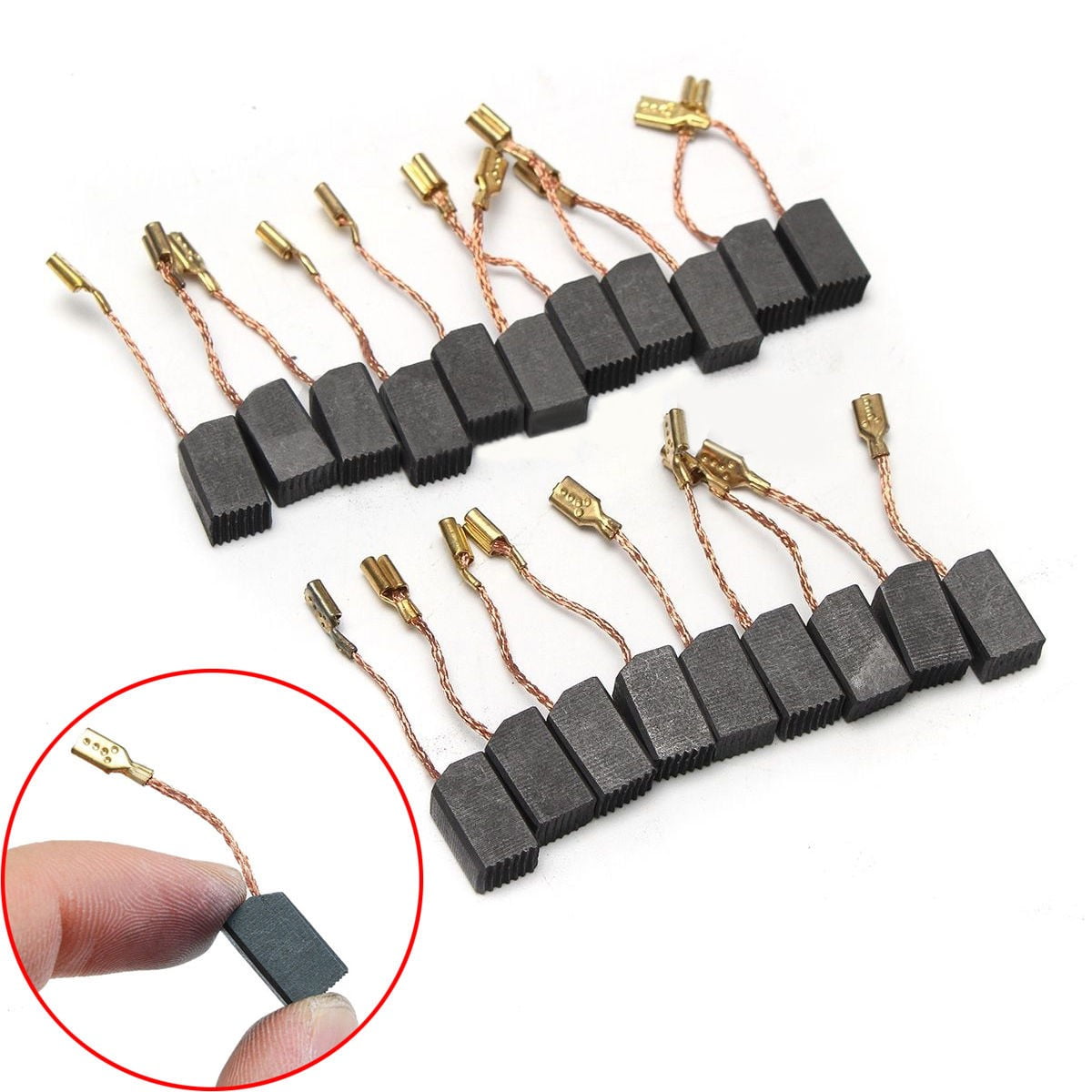 20pcs Motor Hammer Drill Carbon Brushes Power Angle Grinder Tool Replacement 