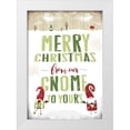 thumbnail image 1 of JMB Designs 14x18 White Modern Wood Framed Museum Art Print Titled - Gnome Christmas, 1 of 4
