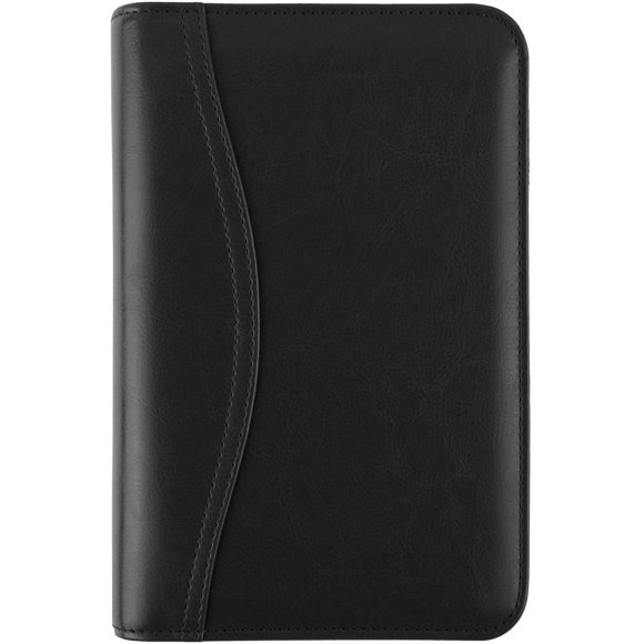 at-A-Glance Ensemble de Départ en Faux Cuir Non Daté, 6 Anneaux, 3-3/4 Pouces x 6-3/4, Taille Portable, Noir (033-0240-05)