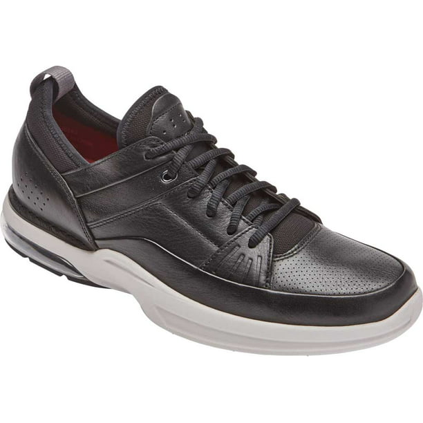 Men's Rockport Howe Street Lace Up Sneaker Black Leather/White 11.5 M Walmart.com