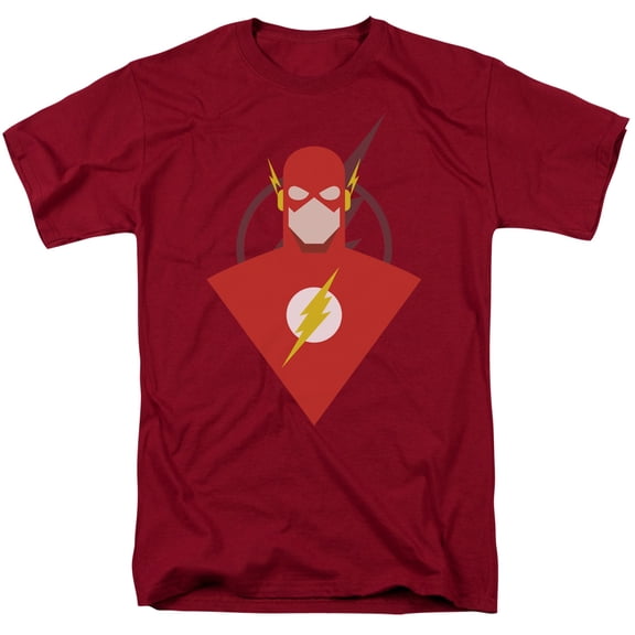 JLA Justice League Simple Flash S/S Adult 18/1 T-Shirt Cardinal