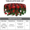 thumbnail image 4 of Christmas Tablecloth Round 60 Inch Red and Black Buffalo Check Plaid Holiday Farmhouse Table Cloth Water Resistant Fabric Table Covers for Kitchen Dining Small Tablecloth for Party Home Decor, 4 of 5