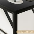 WhizMax Narrow Console Table, Black Sofa Table with Outlets, Behind Couch Table for Living Room