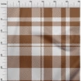 thumbnail image 3 of oneOone Rayon Brown Fabric Check Dress Material Fabric Print Fabric By The Yard 56 Inch Wide, 3 of 4