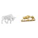 thumbnail image 1 of Escultura moderna de toro en resina, figura abstracta coleccionable, estatua de oso y toro Feng Shui, obra de arte animal china para mesa de entrada o, 1 of 8