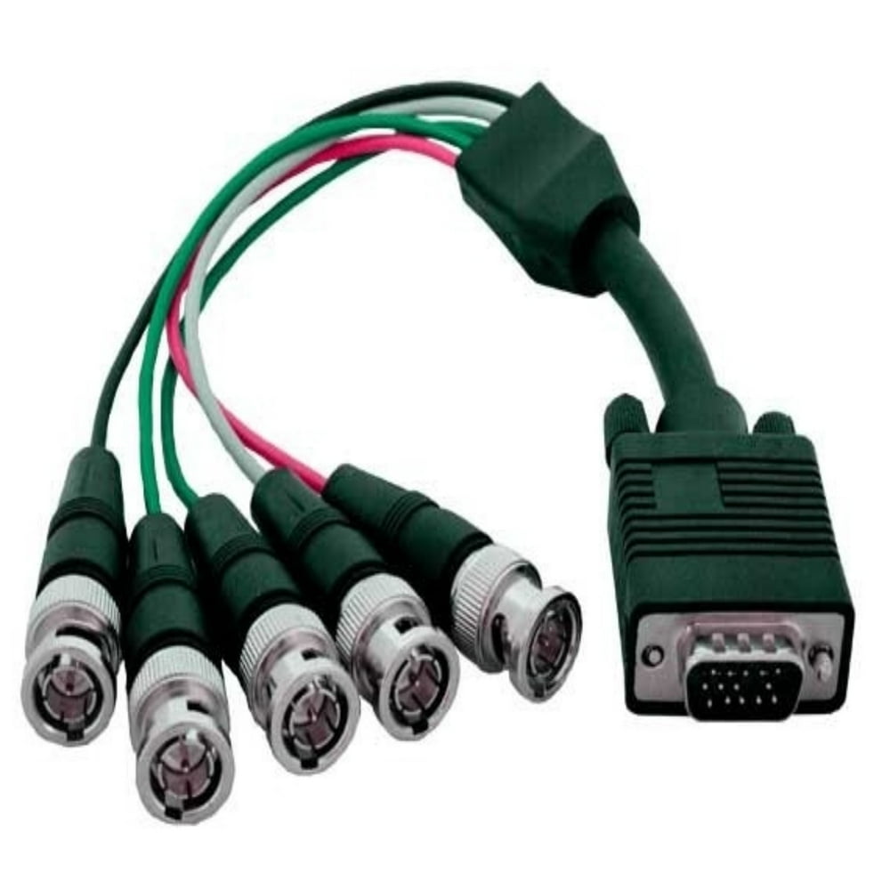 SANOXY Cables and Adapters; 1ft VGA HD15 Male to 5 BNC RGBHV Male