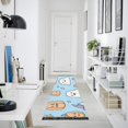 thumbnail image 4 of Yayeee Runner Rug for Bedroom 2'x6' Machine Washable Hallway Non Slip Mat, Blue Halloween Ghosts, 4 of 8