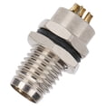 thumbnail image 2 of Conector de aguja M8FP4 de 4 pines M8 con montaje en placa posterior y sellado de resina epoxi, 2 of 12