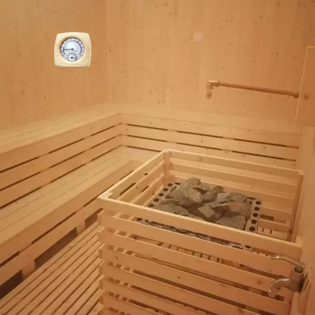 Geemin Sauna Thermometer Portable Size Wooden Sauna Room Thermometer Hygrometer Temperature Measurement Tools Accessories