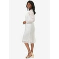 thumbnail image 3 of Jessica London Women's Plus Size Stretch Lace Shift Dress, 3 of 5