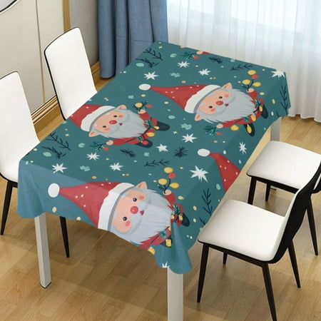 

ALAZA Christmas Gnomes Rectangle Tablecloth Tablecover Dinning Table Cloth 54 x54