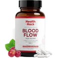 thumbnail image 1 of Blood Flow PQQ Blend HealthHack L-Arginina Resveratrol CoQ10 Glicinato de Magnesio Vitamina B3 D3 60 Cápsulas, 1 of 7