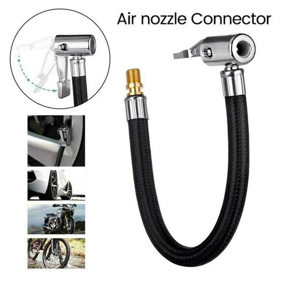 10cm Car Air Tyre Chuck Inflator Pump Extension Hose Tool Pipe Adapter