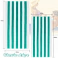 thumbnail image 5 of Exclusivo Mezcla 4-Pack Cotton Large Cabana Stripe Beach Towels, Super Absorbent Soft Plush Pool Towel, Bath Towel (Turquoise, 30"x60"), 5 of 9