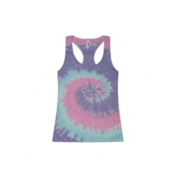 Colortone Tie-Dye Racerback Tank Top Multicolor Men Unisex Size S to 3XL Cotton
