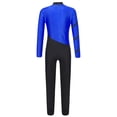 thumbnail image 2 of Manyakai Kids Gymnastics Bodysuit Shiny Jumpsuit Dance Jumpsuit Girls Turtleneck Full Length Uniatrd Blue 10, 2 of 7