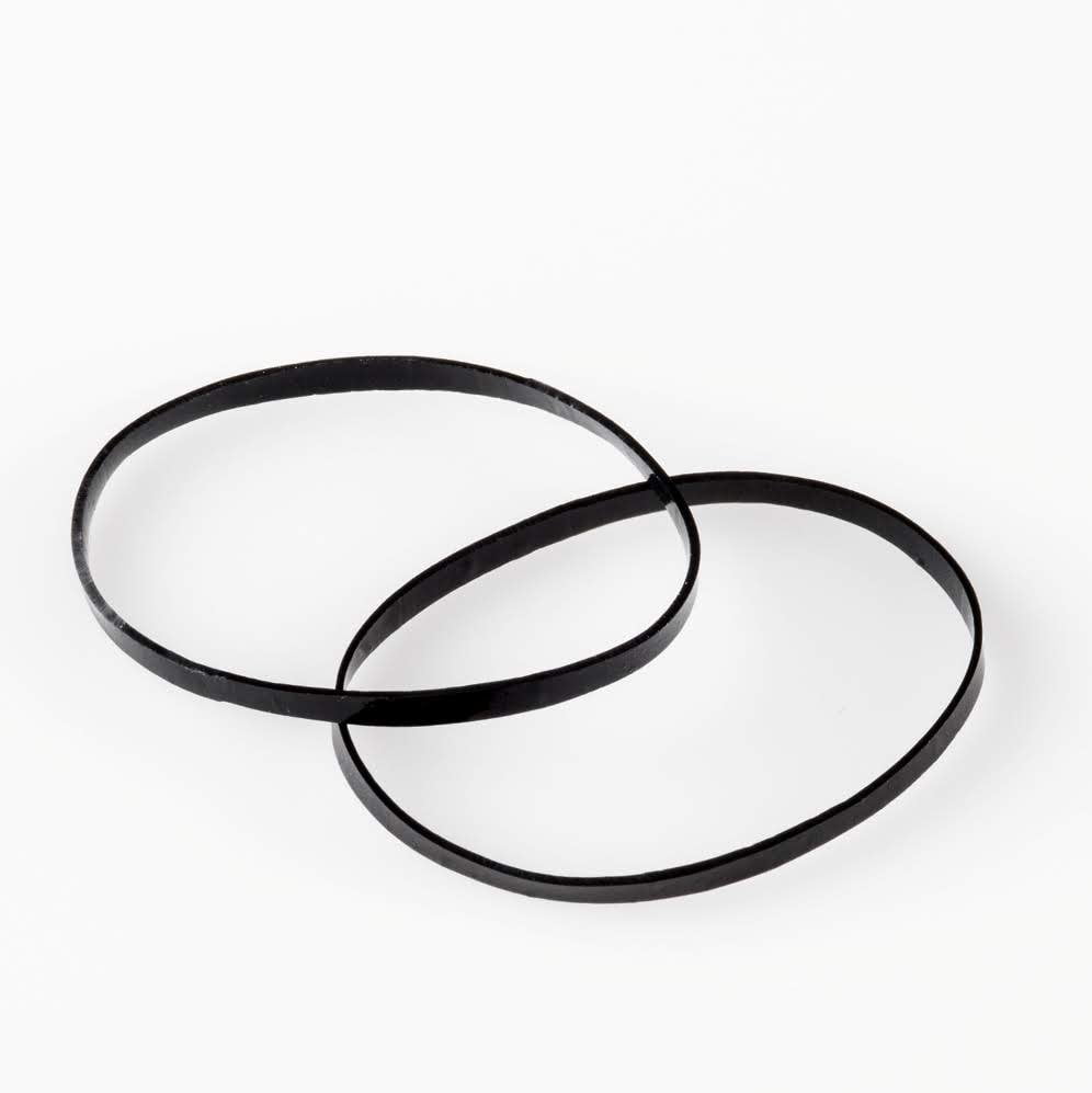 ElasticU Hair Elastics 40x2mm STRONG REUSEABLE Premium Polybands