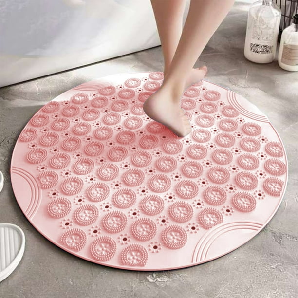 Round Bathroom Slip Proof Bathroom Shower Mat Bathroom Floor Mats Bathtub Mats Waterproof Floor Mats Bath Massage Cleaning Foot Mats