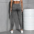 thumbnail image 3 of SuTry Women's Solid Color Yoga Suit Seamless Hip Lifting Breathable Pants with Tight Fitting High Waisted Sports Bottom Fitness Leggings(Gray#5,M), 3 of 8