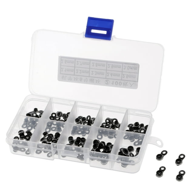 100 piezas de guías de caña de , kit de reparación de puntas superiores, pieza de repuesto para cañas de 0,9-6,6 mm .0 mm DYNWAVEMX Anillo de guía de caña de pescar