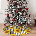 thumbnail image 5 of Yiaed Sunflowers Print Christmas Tree Skirt , Tree SkirtsTree Mat for Christmas Winter Holiday Indoor Decorations-36", 5 of 7