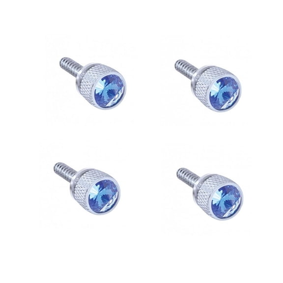 (4) Dash Screw's with Blue Crystal For 2008-2017 Freightliner Cascadia