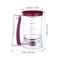 thumbnail image 4 of LOVEVER Pancake Dispenser Perfect Baking Tool for Cupcakes Waffles Muffin Mix Crepes Cake or Any Baked Goods Bakeware Maker with Measuring Label, 4 of 8