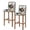 Off-White, variant on Farmhouse Rooster Bar Stool Covers Set of 2, Rustic Red Barn Windmill Sunflowers Stretch Washable Bar Chair Covers with Backs, Removable Pub Counter Height Chair Cover for Kitchen Dining Room Cafe