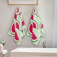thumbnail image 4 of Cute Watermelon Green Kitchen Hand Towels 2 PCS, Seamless Pattern Fingertip Bath Towels Ultra Soft and Highly Absorbent, Decorative Face Towels Dish Washcloths, 28.3"x14.4", 4 of 5