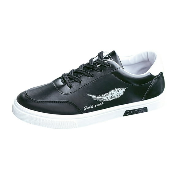 Men's Leather Ultra-Light Sneakers Fashion Comfortable Casual Running Shoes