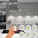 thumbnail image 2 of Luz Led inalámbrica inteligente cocina debajo de los muebles lámparas regulables dormitorio armario iluminación redonda con luces LED de Control remoto Tan Jianjun unisex, 2 of 2