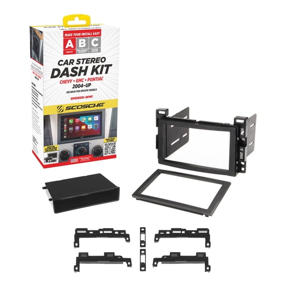 Scosche GM2600-WM1 Double or Single DIN Dash Kit Compatible w/ ‘04-23 Buick/Chevy/GMC/Hummer/Saturn/Suzuki