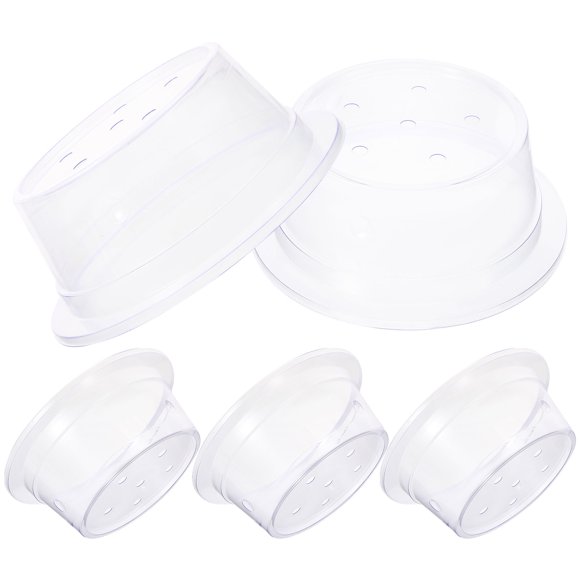 HINTRMENT 5Set Food Covers Reusable Transparent Plastic Food Storage Covers for Cake Shop
