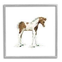 Stupell Industries Young Farm Horse Minimal Country Animal over White, 12 x 12, Design by Carol Robinson