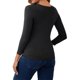 thumbnail image 3 of INSPIRE CHIC Camisetas de Maternidad con Fruncidos para Mujeres, Camisas de Manga Larga, Blusas Casuales, Camiseta Básica, Ropa 2025, Talla X-Large, Negra, 3 of 6