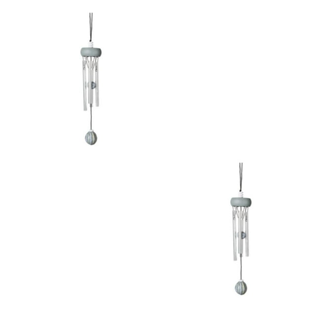 kurtrusly Beautify Home With Wind Chime Pendant In Unique Style Small Wind Chimes Elegant Decoration Materials gray(roundwood) 2Set